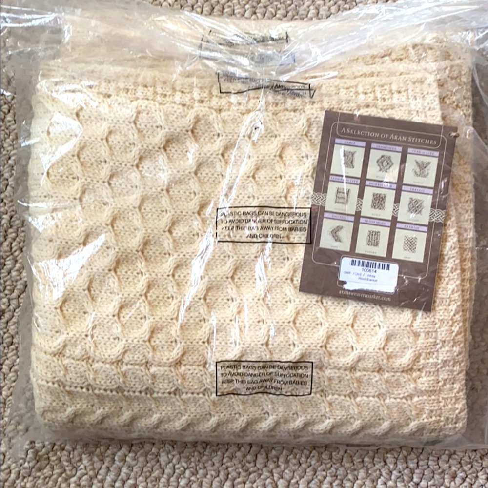 Irish wool throw new